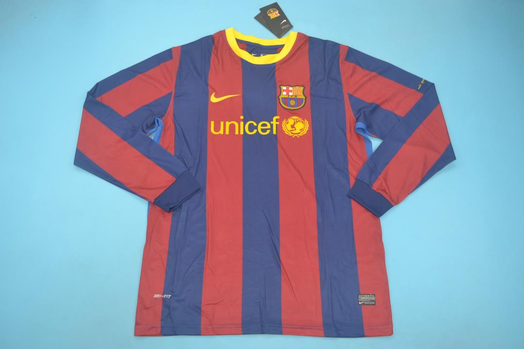 AAA Quality Barcelona 10/11 Home Long Soccer Jersey